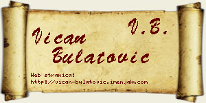 Vićan Bulatović vizit kartica